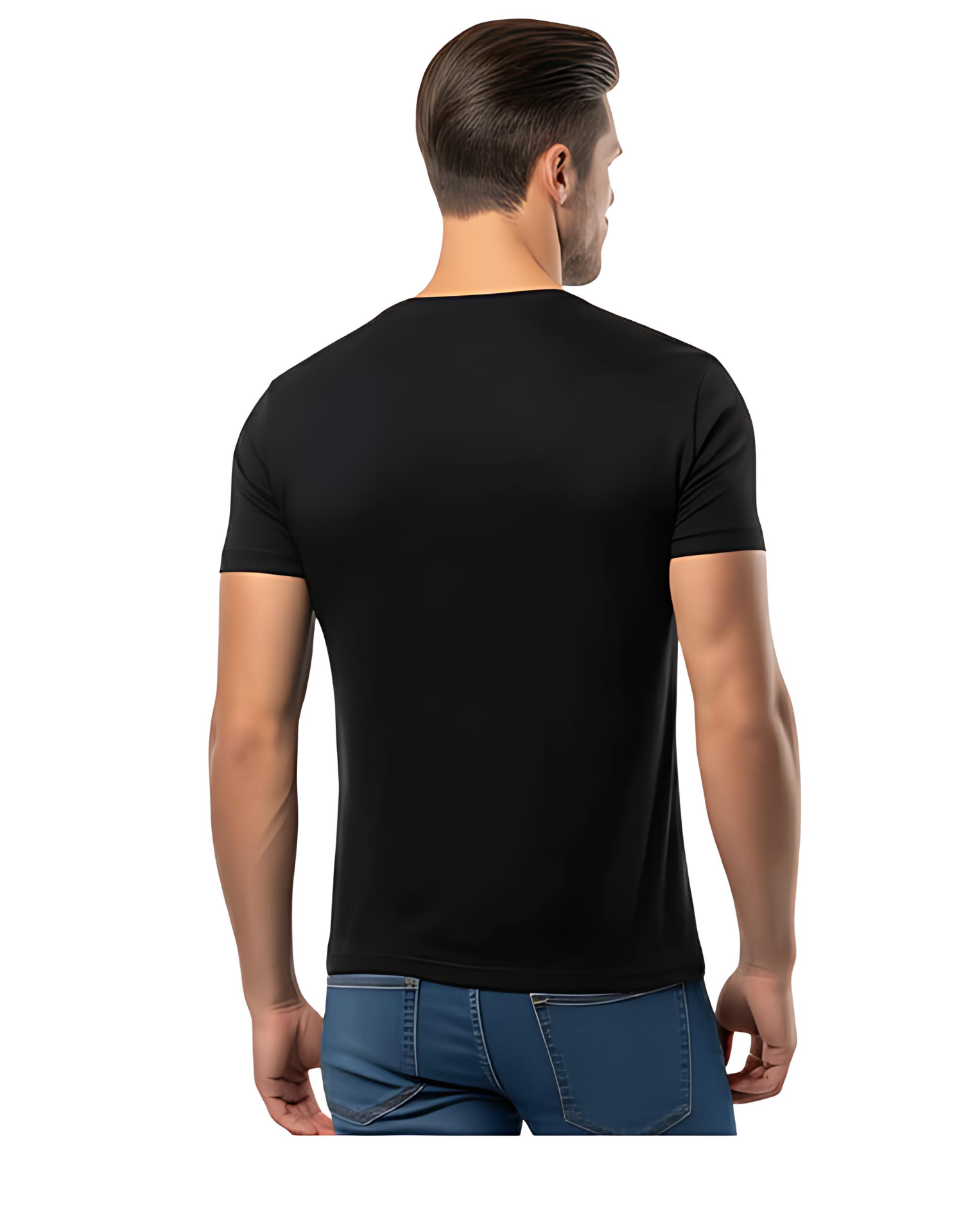 Black Space Trooper Graphics T-Shirt For Men | Round Neck T-Shirt - Image 3