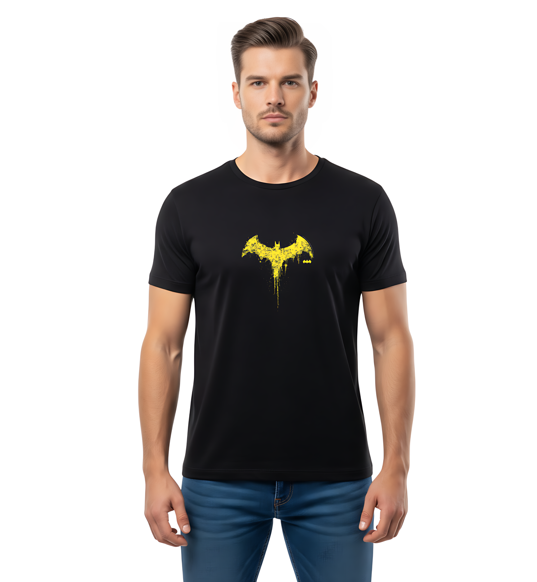 Black Bat Graphics T-Shirt For Men | Round Neck T-Shirt