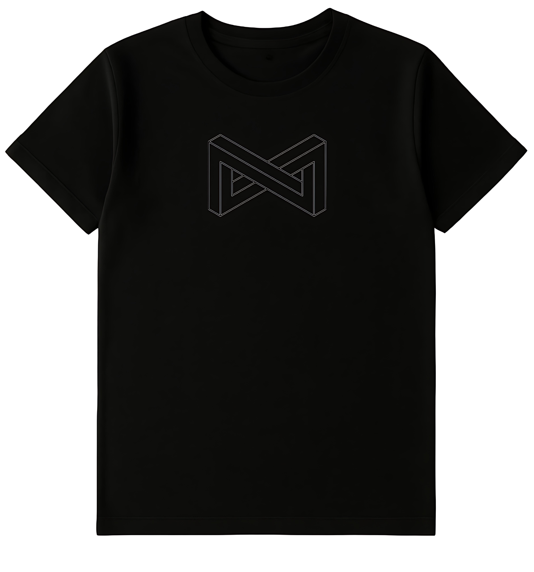 Black Criss-Cross Graphics T-Shirt For Men | Round Neck T-Shirt - Image 2