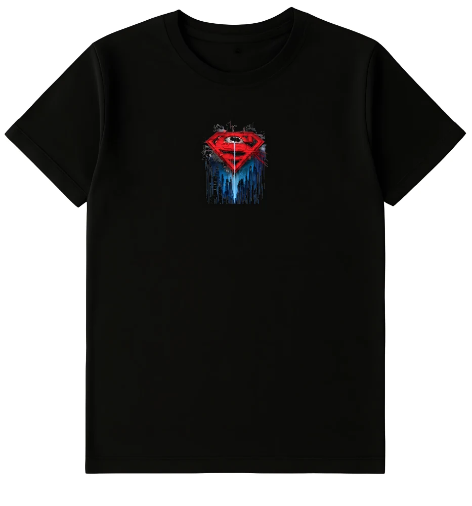 Black Superman Graphics T-Shirt For Men | Round Neck T-Shirt - Image 2