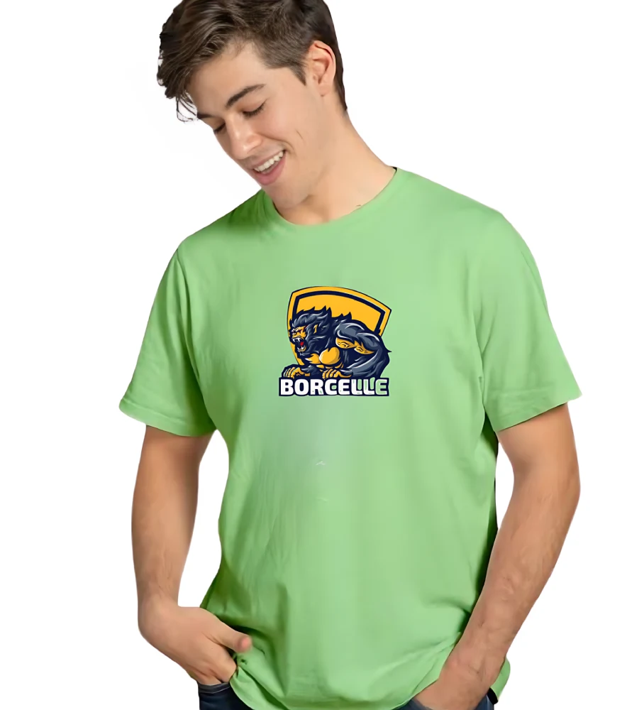 Green Borcelle Graphics T-Shirt For Men | Round Neck T-Shirt